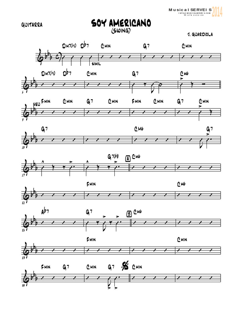 Soy americano guitarra pdf
