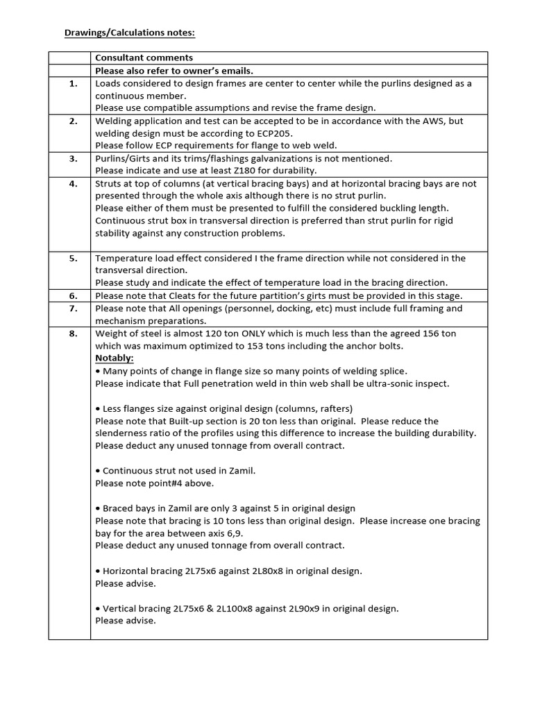Zamil Design Comments 31st May 2022 | PDF | Welding | Construction