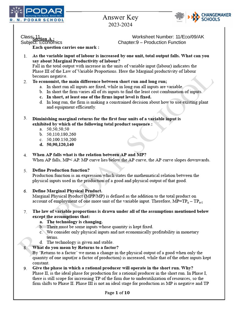 Ch5. Production Function (AK) PDF Business Process Trade