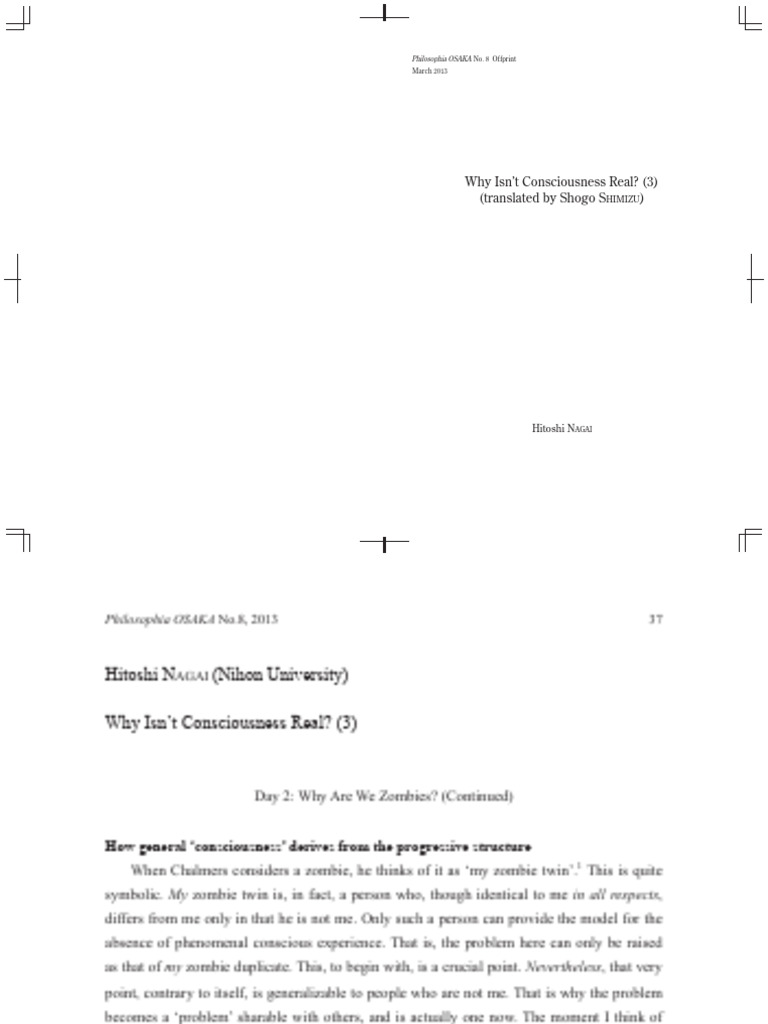 Hitoshi nagai why isnt consciousness real day 2 part 2 pdf qualia