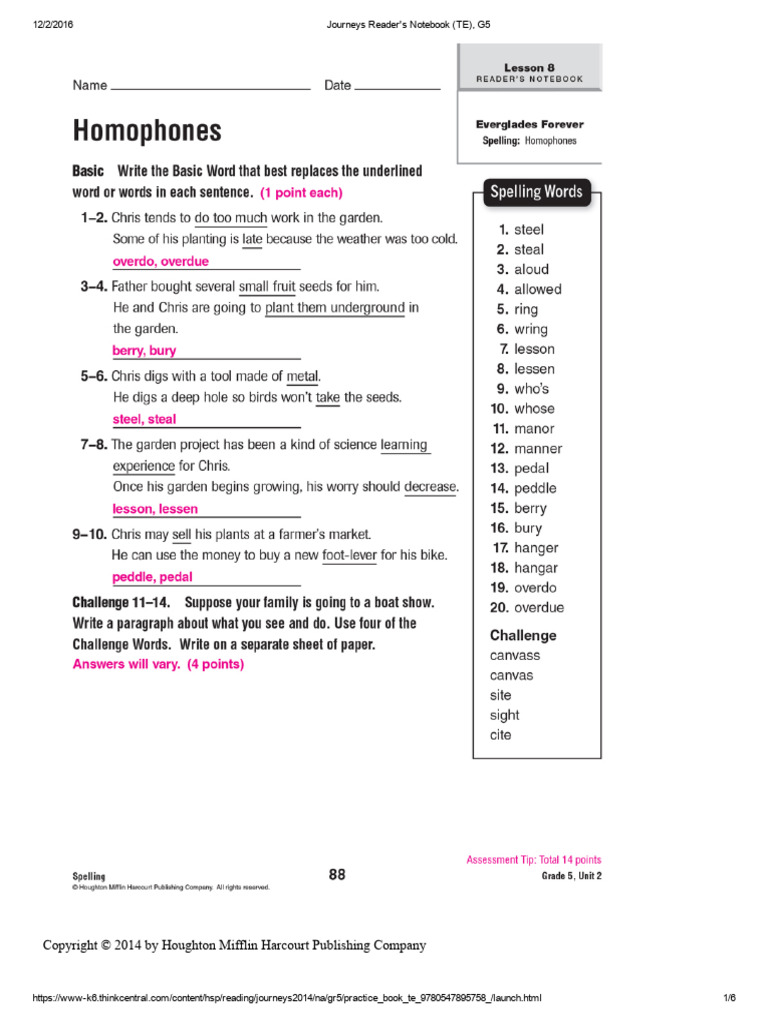 t2 Readers Notebook Model Answer q2 Material1 | PDF