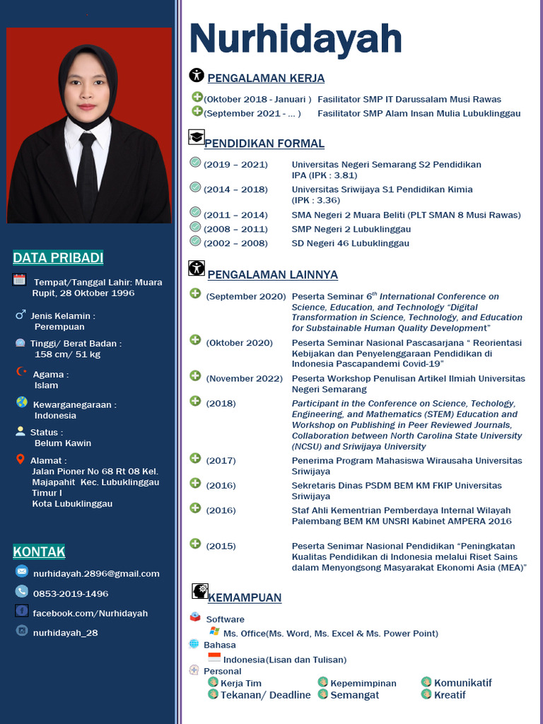 Indonesian CV Jul 2019 | PDF