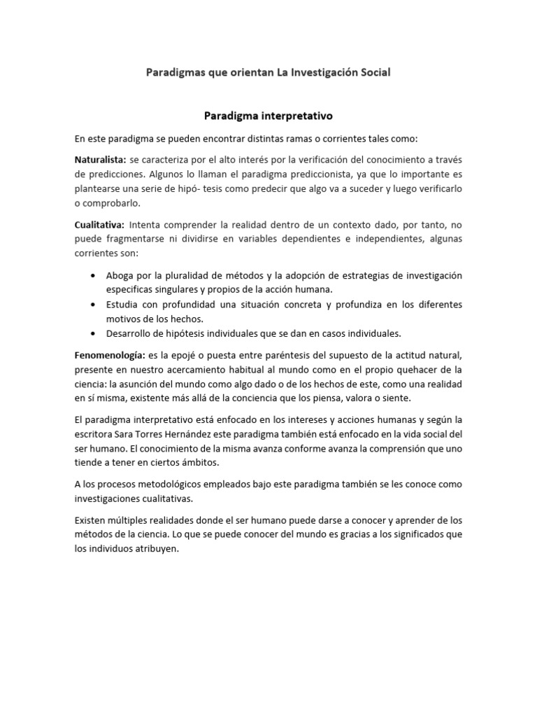 Paradigmas en la Investigación Social | PDF | Paradigma | Conocimiento
