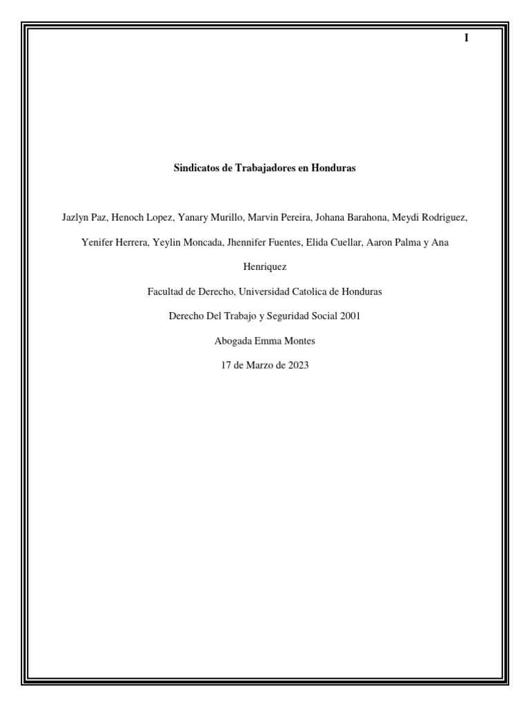 Sindicatos en Honduras: CTH, CGT y FUTH | PDF | Sindicato | Honduras