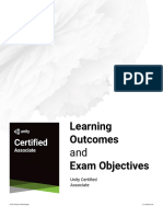 Unity Certified Associate Learing Outcomes and Exam Objectives 2018-08-24