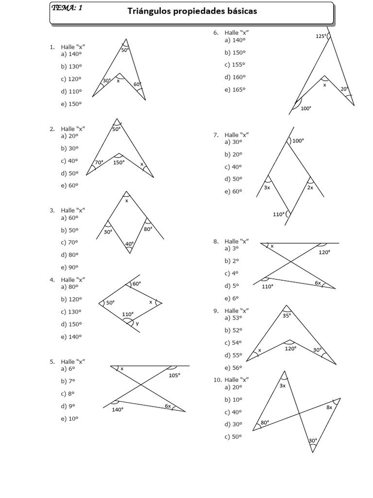 Geometria Propiedades de Triangulos | PDF