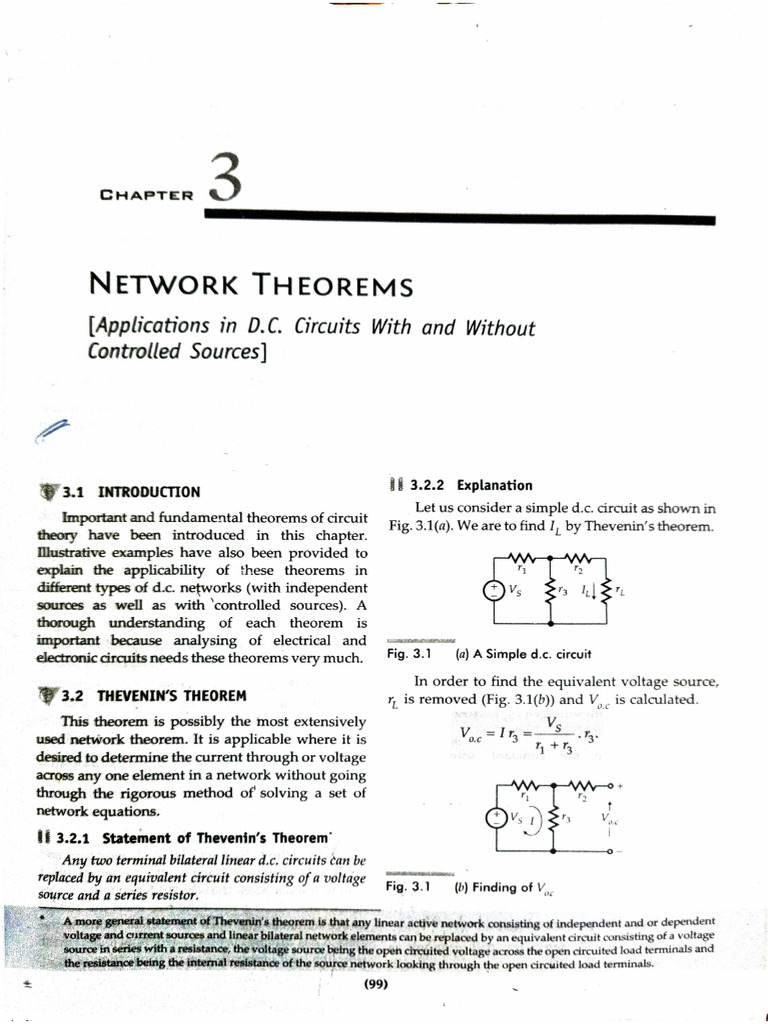 EE1 Network Theorems PDF
