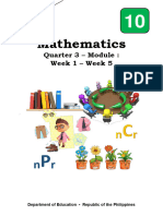Mathematics: Quarter 3 - Module: Week 1 - Week 5