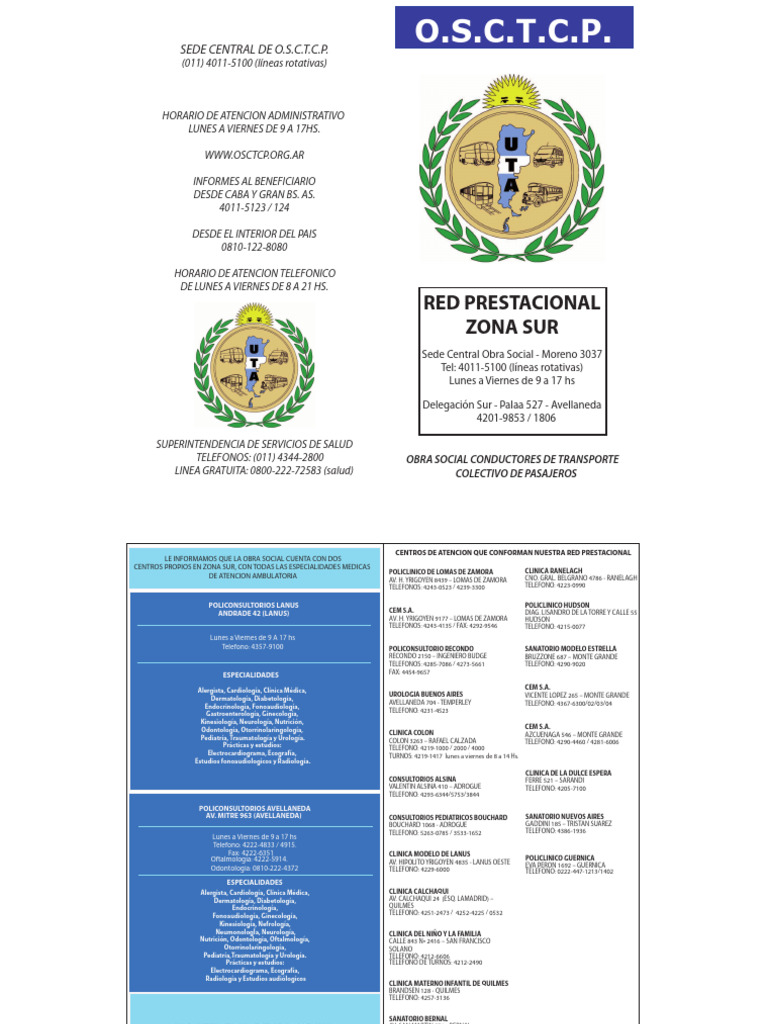 Red Prestacional de Salud Zona Sur | PDF | Medicina | Especialidades Medicas