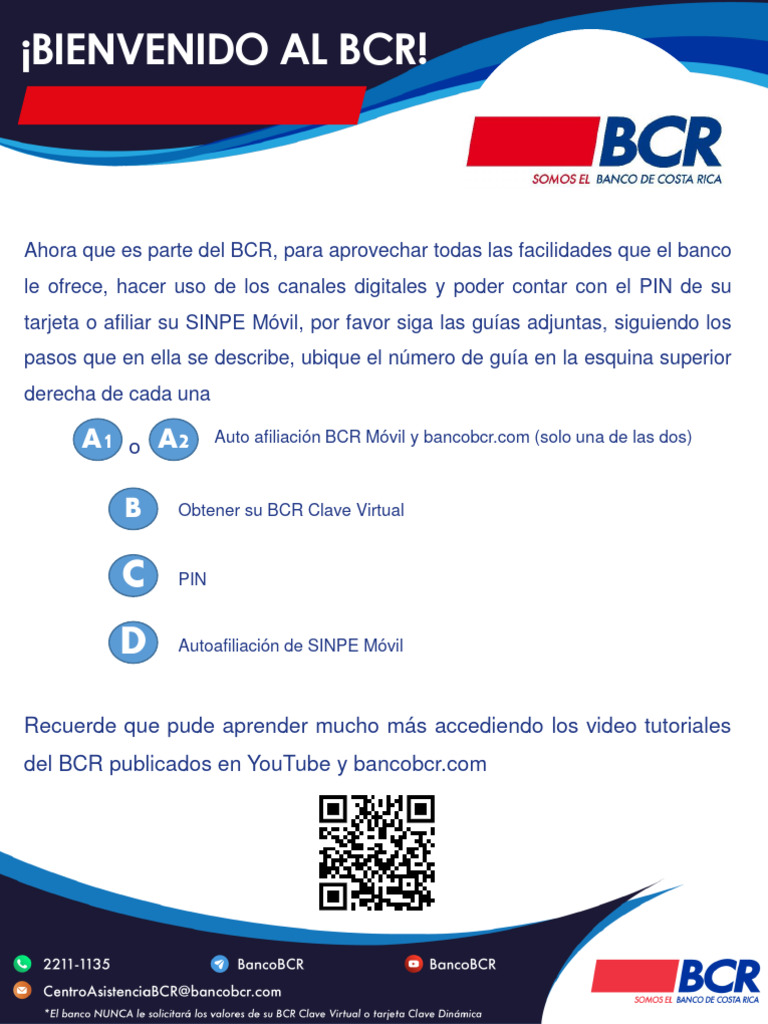 Activación de BCR Clave Virtual y SINPE | PDF | Contraseña | Aplicación ...