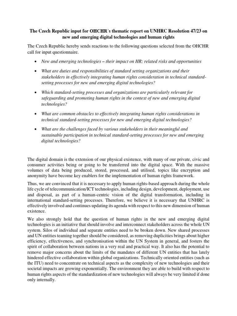 Subm standard setting digital space new technologies member states