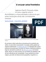 Paul B. Preciado - Ser Trans' É Cruzar Uma Fronteira Política Cultura EL PAÍS Brasil