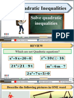 Illustrates Quadratic Inequalities