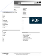 B2 End of Year Test Answer Key Standard