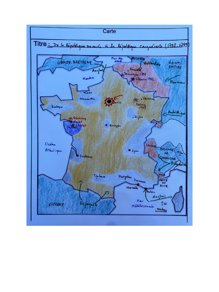 CARTE GÉOGRAPHIQUE XVIIIE Département Haute Vienne 1793 Révolution Française EUR 30,00 - IT