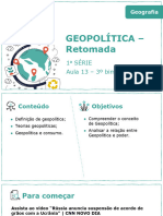 Aula 13 Geopolítica Retomada 3 Bimestre 2023 Ensino Medio Pro Sara Cubas Geografia