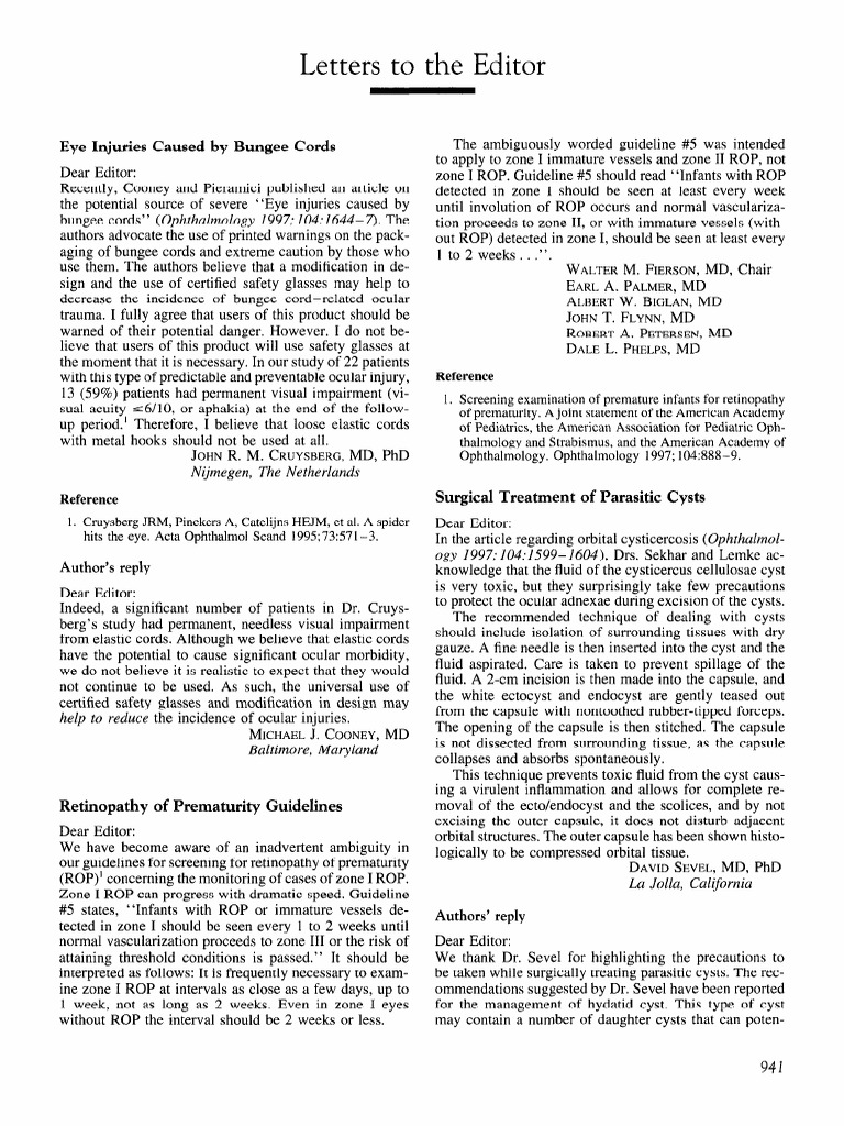 Eye Injuries Caused by Bungee Cords Authorsȁ PDF Medical