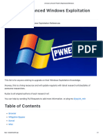 Awesome Advanced Windows Exploitation References