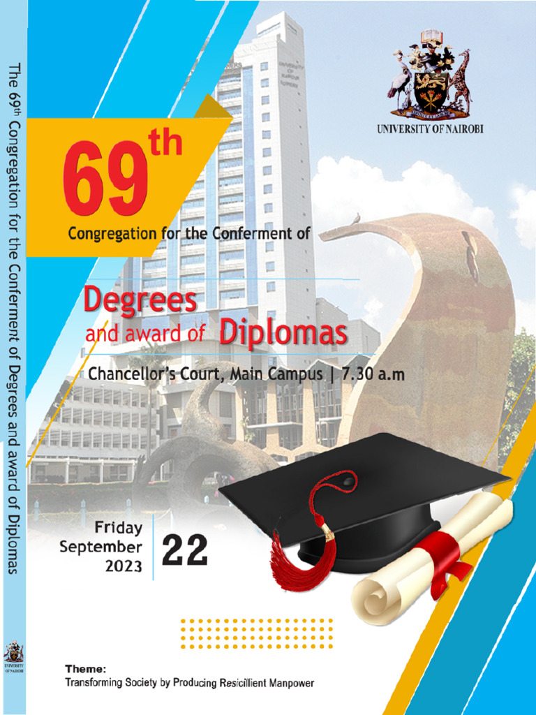 69th Graduation Booklet | PDF | Doctor Of Philosophy | Bachelor Of Science
