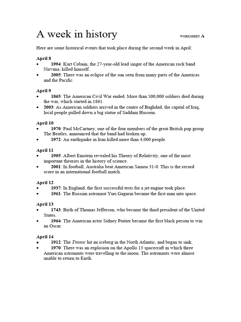 This Week in History | PDF