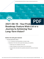 2021-08-16 - Your Product Roadmap - Feature Wish List or A Journey To Achieving Your Long-Term Vision