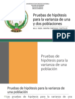 Pruebas de Hipótesis para Varianzas