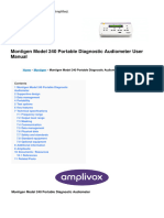 Montigen Model 240 Portable Diagnostic Audiometer User Manual