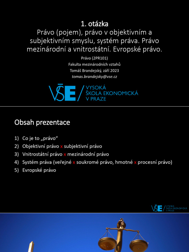 1 - Právo, Systém Práva, Evropské Právo | PDF