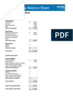 Opening Day Balance Sheet