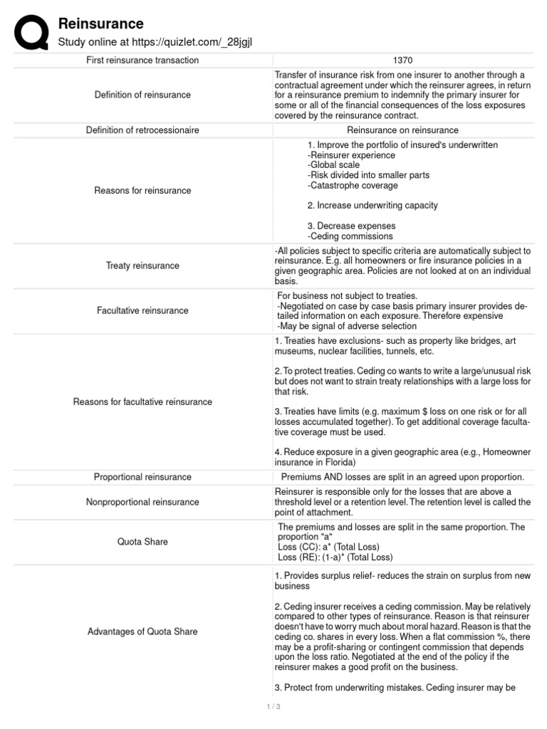 Understanding Ceding Commissions in Reinsurance | PDF | Reinsurance ...