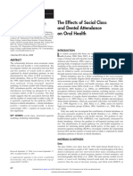 Los Efectos de La Clase Social y La Asistencia Dental en La Salud Bucal