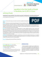 Desigualdades Socioeconómicas en La Salud Bucal de Personas de 15 A 40 Años en Kurdistán, Irán, en 2015. Un Estudio Transversal