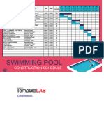 Swimming Pool: Construction Schedule
