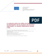 La Relación Entre Los Estilos de Liderazgo y