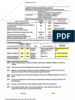 Biographical Sketch For Claire Farel MD From 2010 NIH Fellowship Application