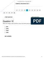 Numerical Reasoning Test 1 - Practice Aptitude Tests No10