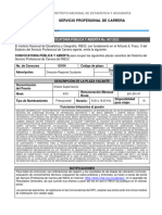 Servicio Profesional de Carrera: Convocatoria Pública Y Abierta No. 007/2023