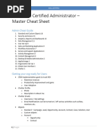 Salesforce Certified Administrator Master Cheat Sheet