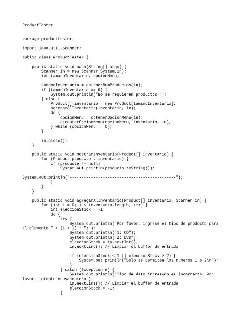 Proyecto 7 Parte 2 Java | PDF | Datos de computadora | Paradigmas de ...