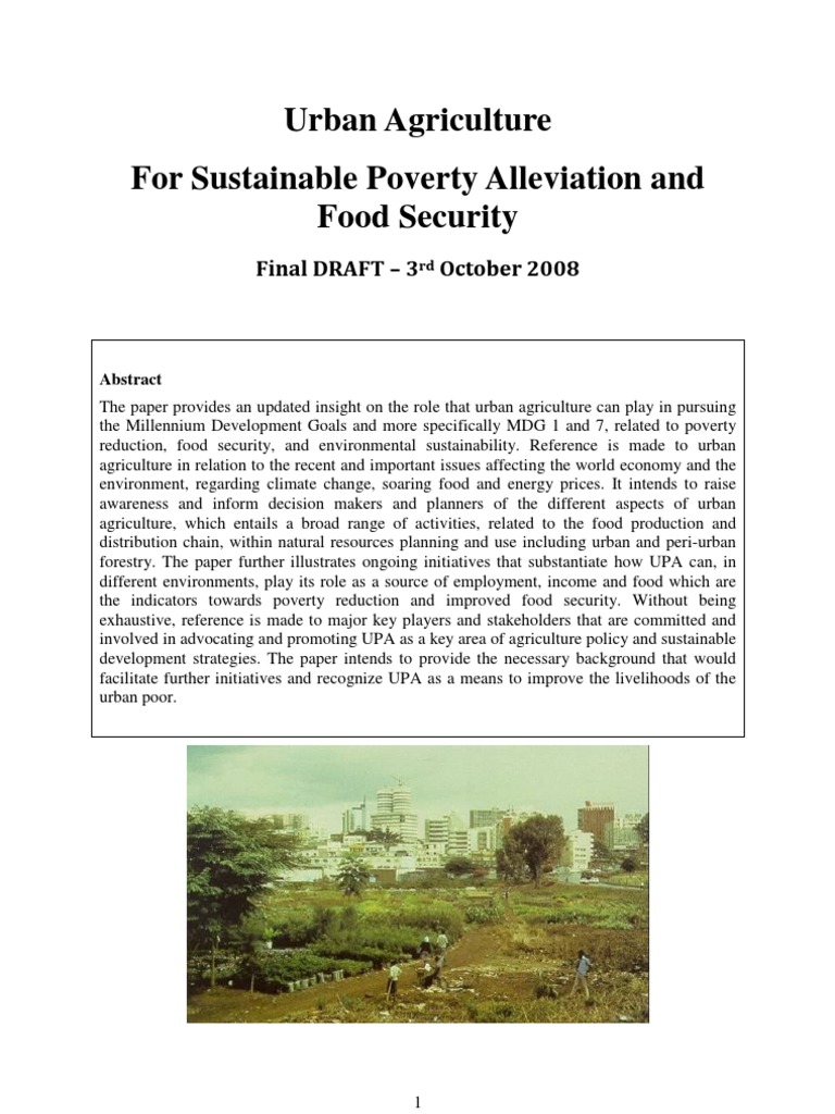 Urban Agriculture For Sustainable Poverty Alleviation and Food Security ...