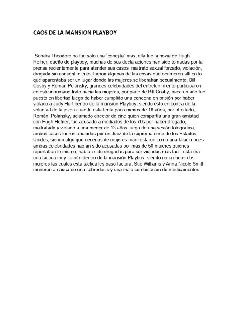 Caos de La Mansion Playboy PDF