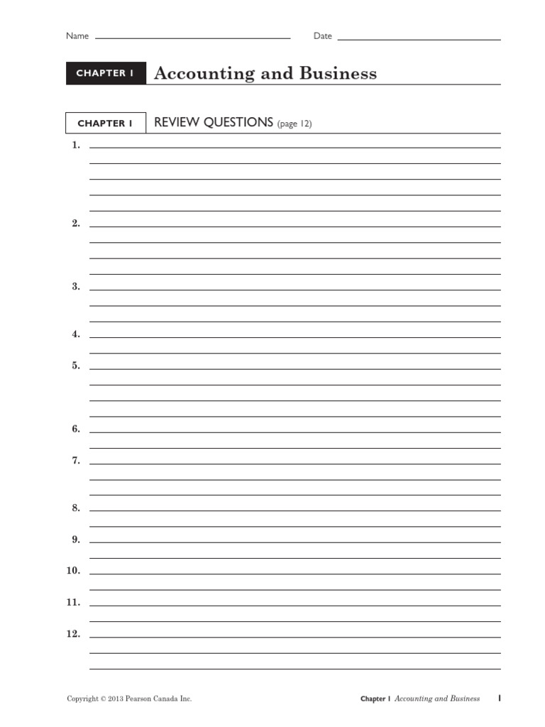 Accounting Chapter 1 Questions | PDF | Bookkeeping | Accounting