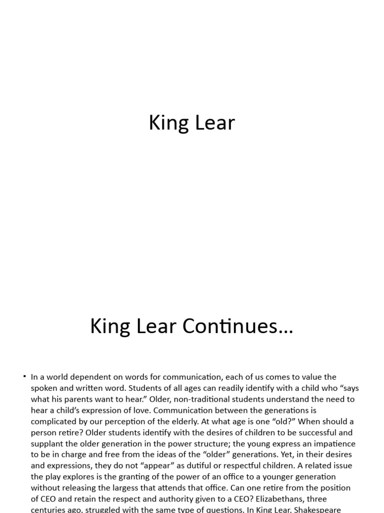 King Lear PDF King Lear Sin