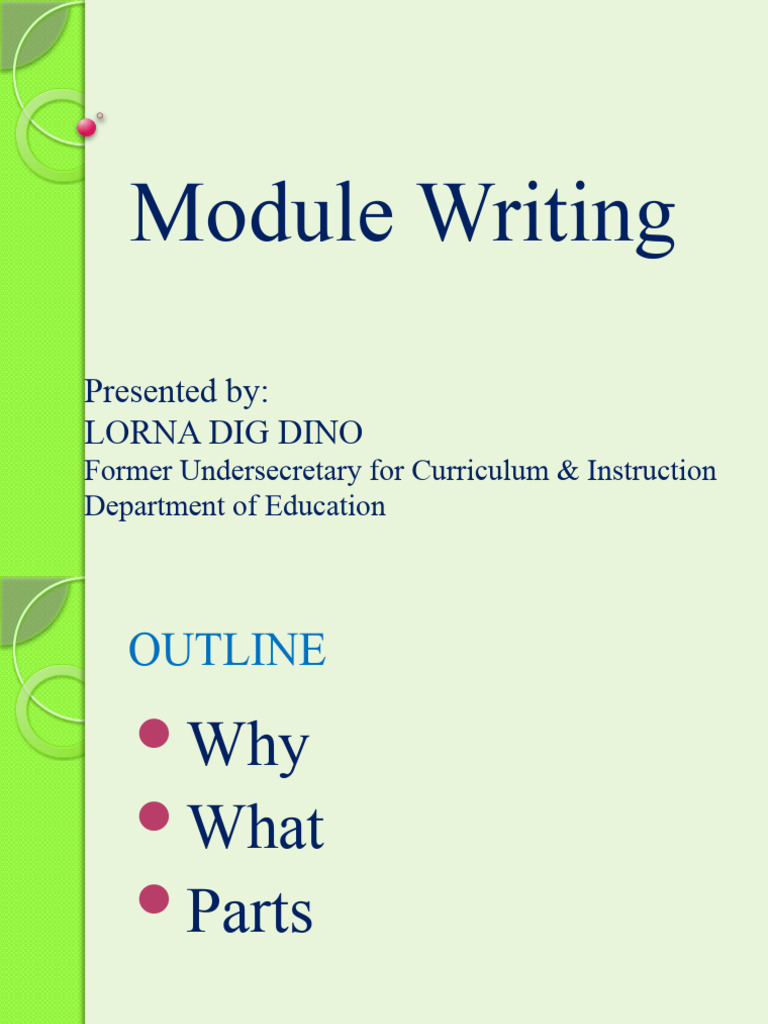 (Mam Lorna) Module Writing Revised | PDF | Instructional Design | Book ...