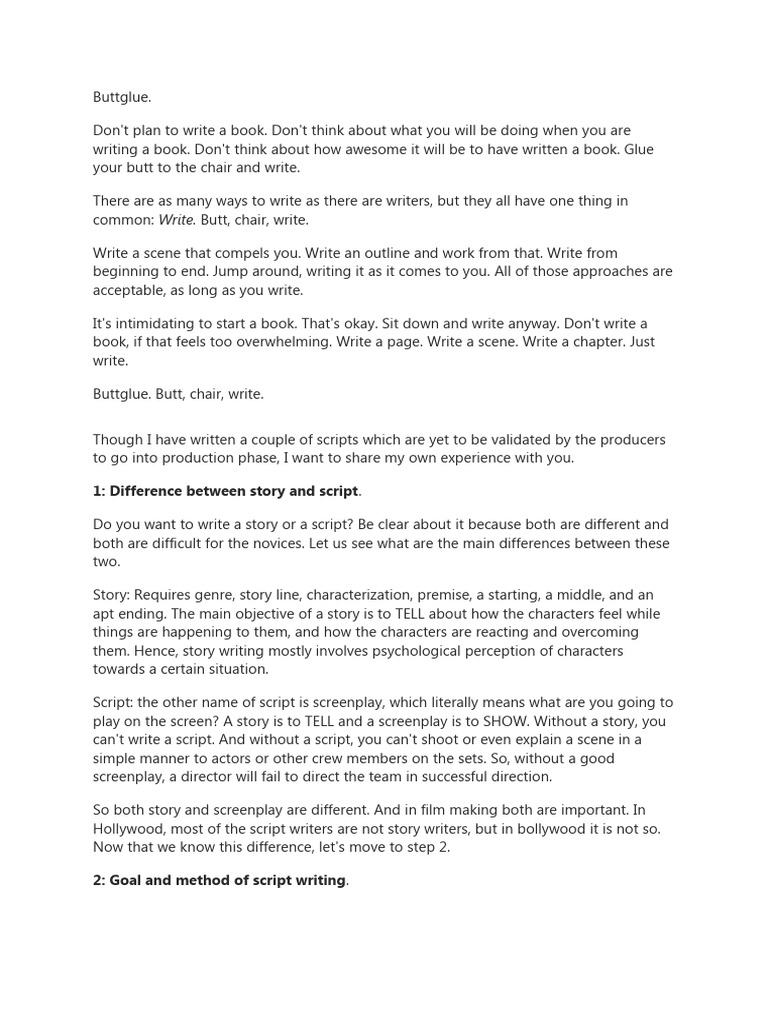 Buttglue PDF Screenplay