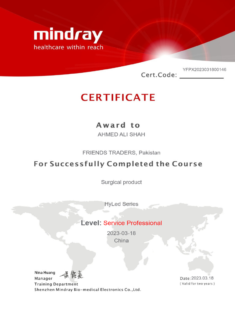 Certificate For Surgical Products | PDF