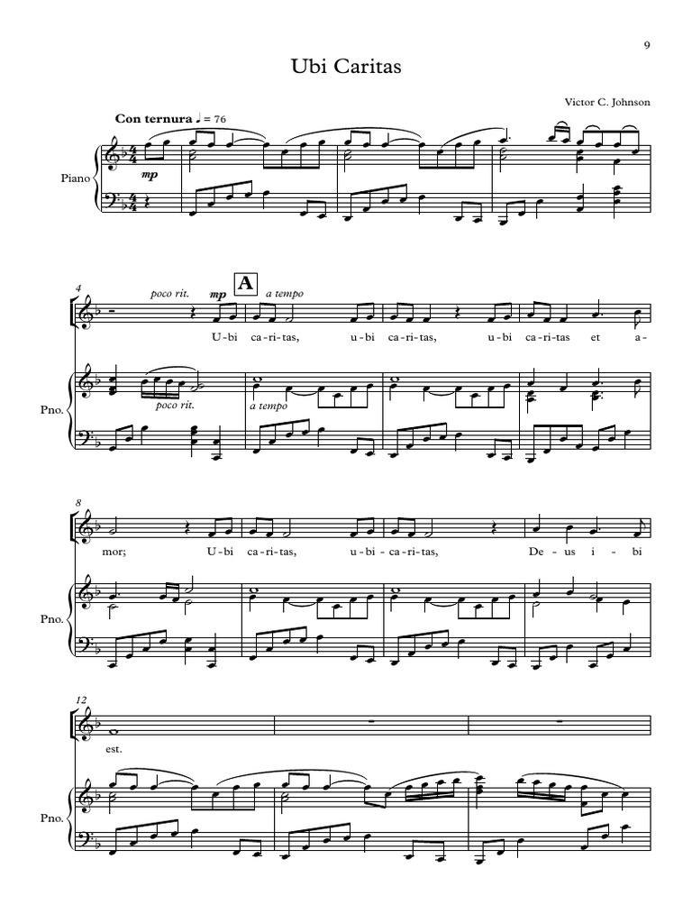 Ubi Caritas Pequeños Cantores FULL SCORE | PDF | Alphabet latin