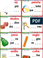 Tarjetas Silabas Faltantes Por Materiales Educativos para Maestras