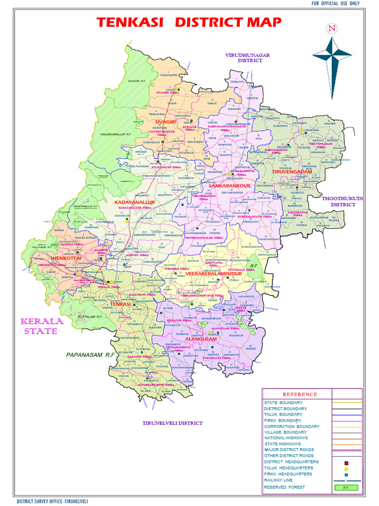 Tenkasi District Map | PDF