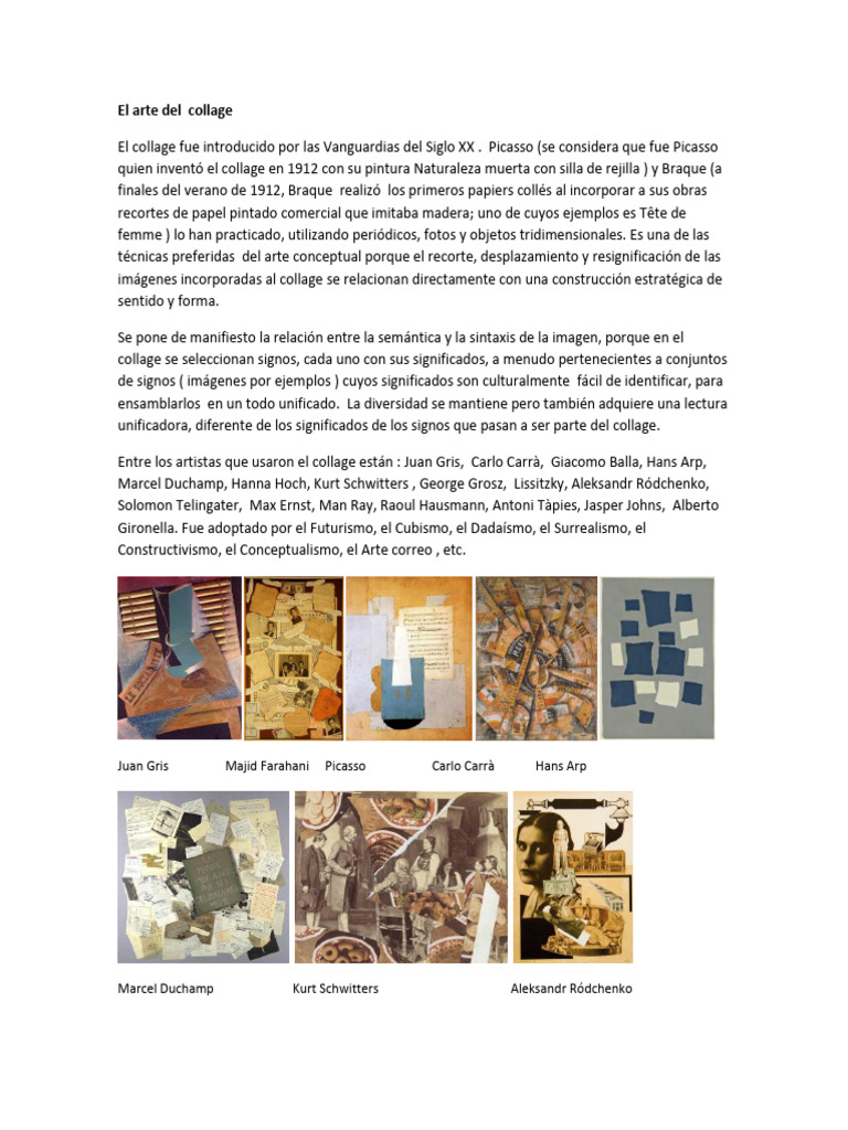 Arte Conceptual: El Collage | PDF